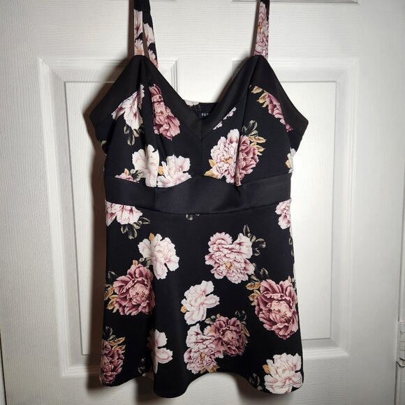 Torrid Floral Dressy Tank Top - Size 1 (1X-14W/16W) - Picture 1 of 3